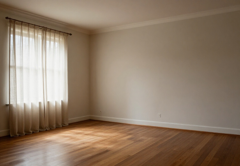Clean, dry carpet in the same bedroom after professional restoration