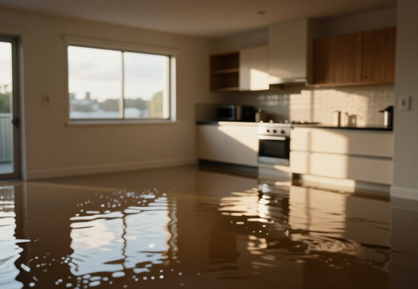 Flooded basement in Leppington before extraction